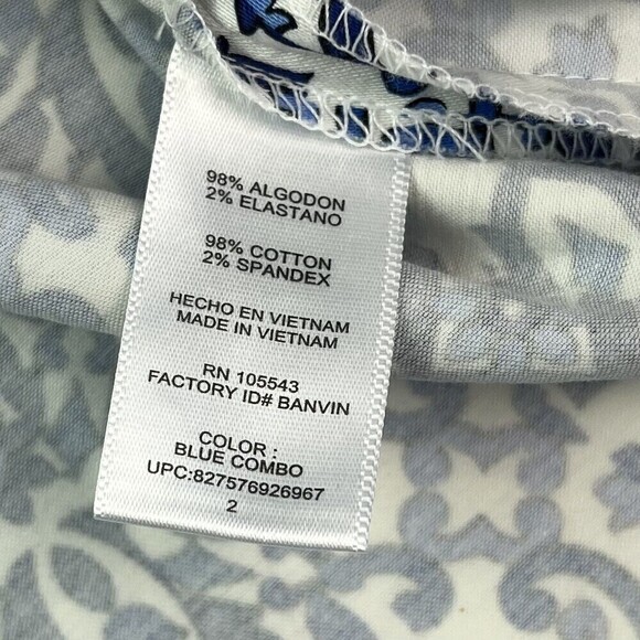 Milly Capri Italia Dutch Tulip Dress Classic Blue White Fit and Flare Size 2 - Picture 15 of 16